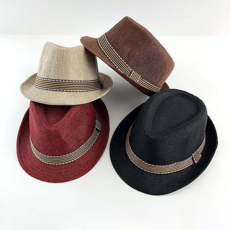 Sombrero Fedora de Primavera y Verano para Niños: Sombrero de Paja para Niños y Niñas, Protección Solar, Ropa de Viaje y Playa, Estilo Británico.