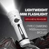 Portable   LED Flashlight Re able LED Light High Clear Floodlight Lightweight Type C Charging Super Bright   Flashlight