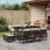 VidaXL Garden Dining Set with Cushions 11 Pcs, Table and Chairs with Foldable Backrest, Outdoor Furniture Patio 3211509