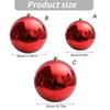 Red Glossy Finish Christmas Ball Ornament Weather Resistant Plastic Texture Suitable for Long Service Holiday Display