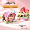 3D Papercraft House Puzzle: Handmade DIY Model for Children's Early Education Ages 3-6
