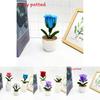 Multi Colored Plush Twisted Rod Rose Potted Desktop Decoration Ornament For Office Decor