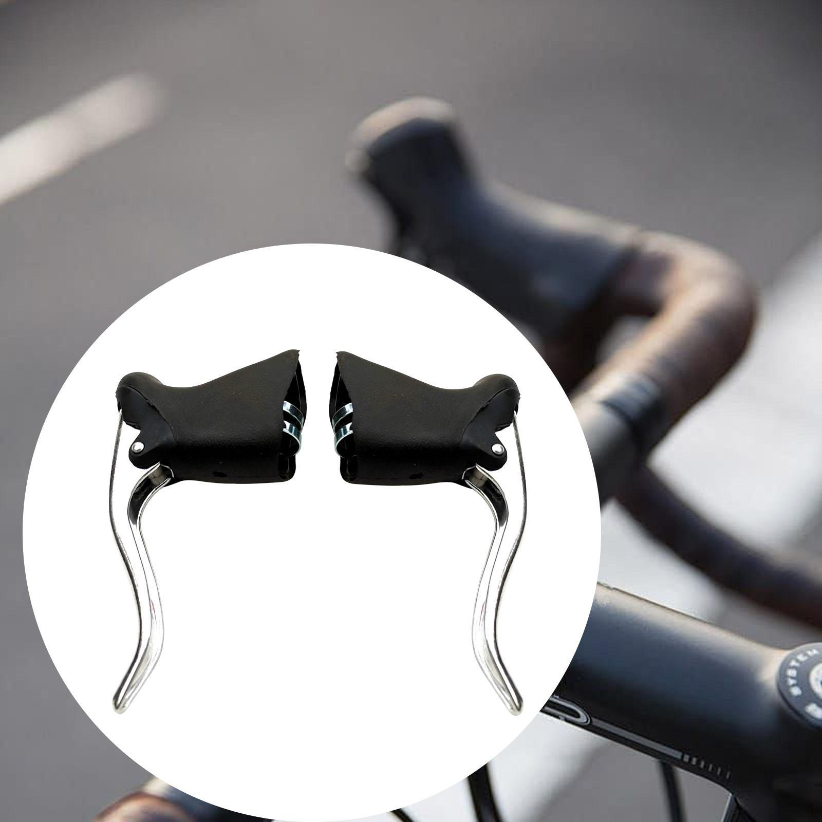 Алюминиевый набор тормозных ручек для велосипеда для различных типов велосипедов серебряный