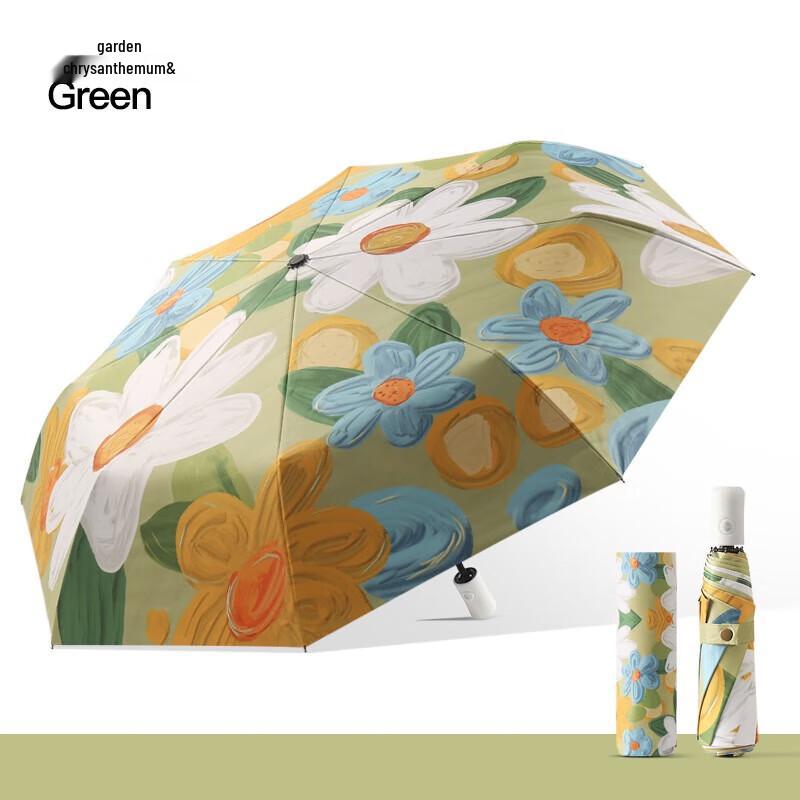 MAYDU Double-Sided Floral Inverted Manual Umbrella