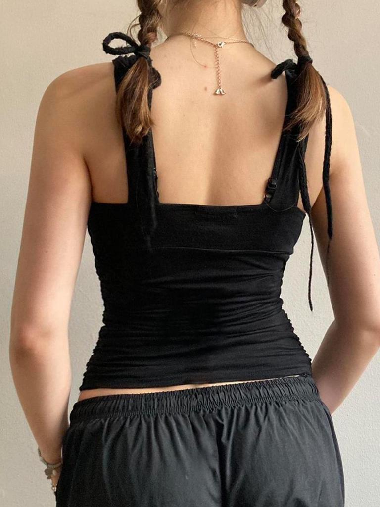 Y2K Millennium Spicy Girl Retro Floral Slim Fit V-neck Camisole for Women
