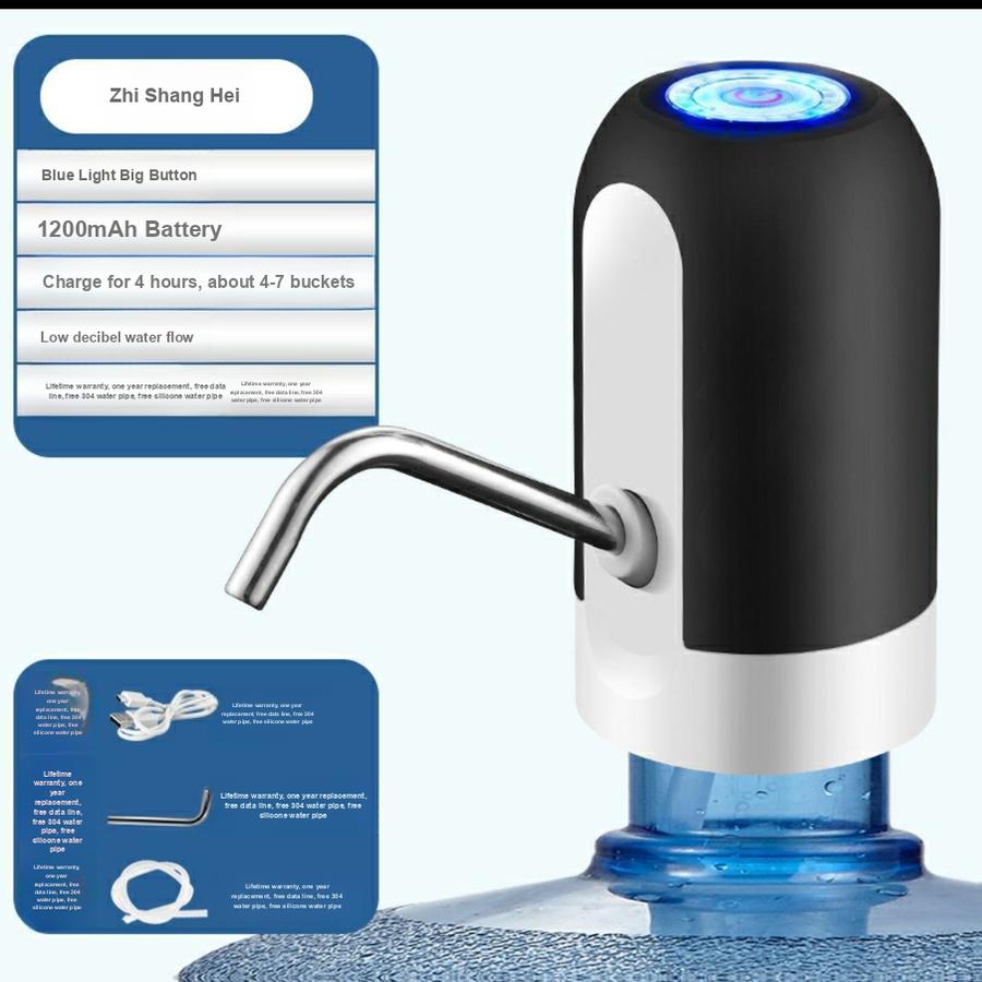 

Electric Water Dispenser Pump for Bucket, Household Mineral Water Drinking Machine, Large Bucket, Pure Water Pressurized Automatic Dispenser чорний