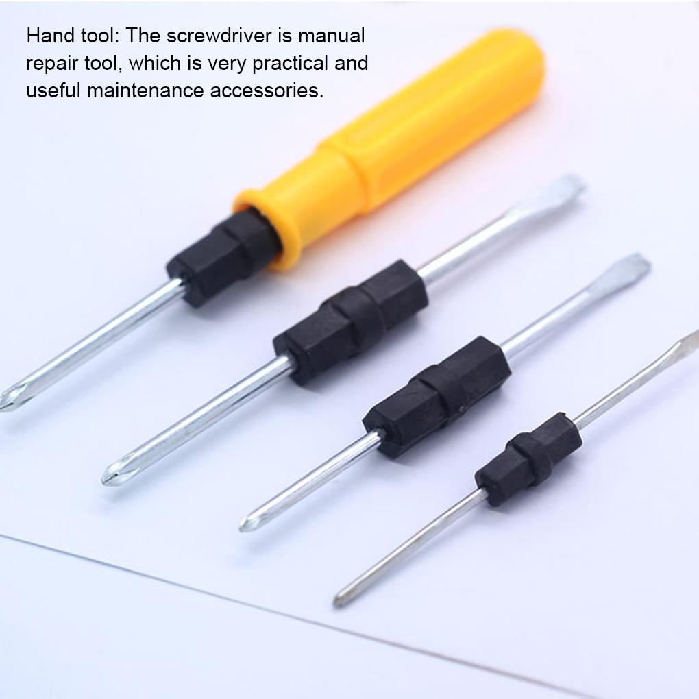 Screwdriver Multi-purpose Double Head Hand Repair Tool with Plastic Handle Industrial Business Carpentry Maintenance Supplies