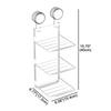Foldable Wall Shelf Suction Cup Space-Saving Organizer 3 Tier Foldable Storage Shelves Prep Station For Kitchen Dining Room
