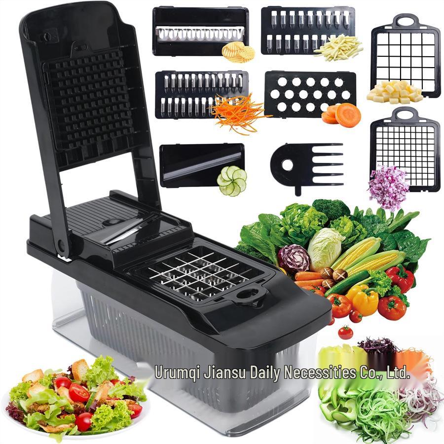 4th Gen Black Multi-Functional Vegetable Cutter & Spiralizer Grater чёрный