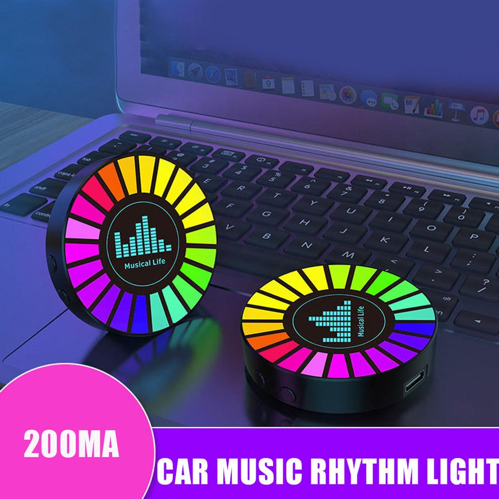 Aromatherapy Magnetic Pickup Lamp Colorful Ambient Air Fresher Round RGB Lights Rechargeable For Car Air Outlet Or Room I1V3