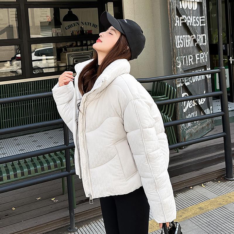 Stand-collar Cotton Jacket for Women New Winter Korean Style Versatile Fashion Bread Jacket for Cotton Jacket Fashionable Loose Cotton Jacket