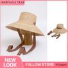 Cappelli di Paglia Estivi a Tesa Larga da Donna con Laccetto Sottogola per Donne Protezione Solare UV da Spiaggia UPF Cappello da Viaggio Derby Sombreros 12/13CM