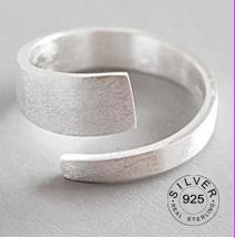 Vintage Silver Color Metal Punk Letter Open Rings Design Finger Rings for Women men Party Jewelry Gifts LETTER