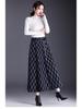 Plaid Pleated A-Line Skirt, Winter 2025 High-Waisted Slimming Style