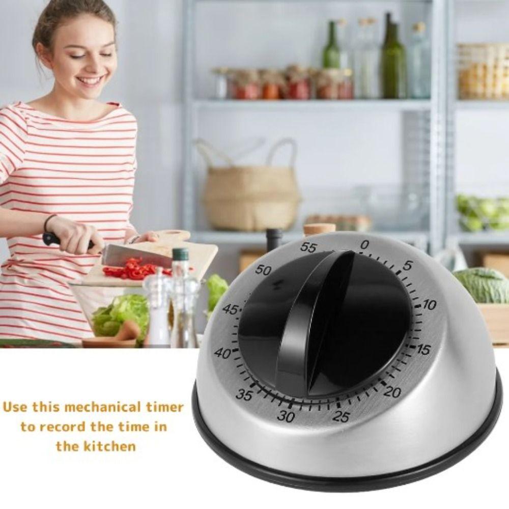 Mechanical Wind Up Cooking Baking Timer Black Time Reminder Countdown Timer  Kitchen