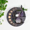 Moon Shelf for Stone and Crystal Essential Oil Display Wood Accent Shelf Storage Rack Organizer Bohemian Wall Decoration