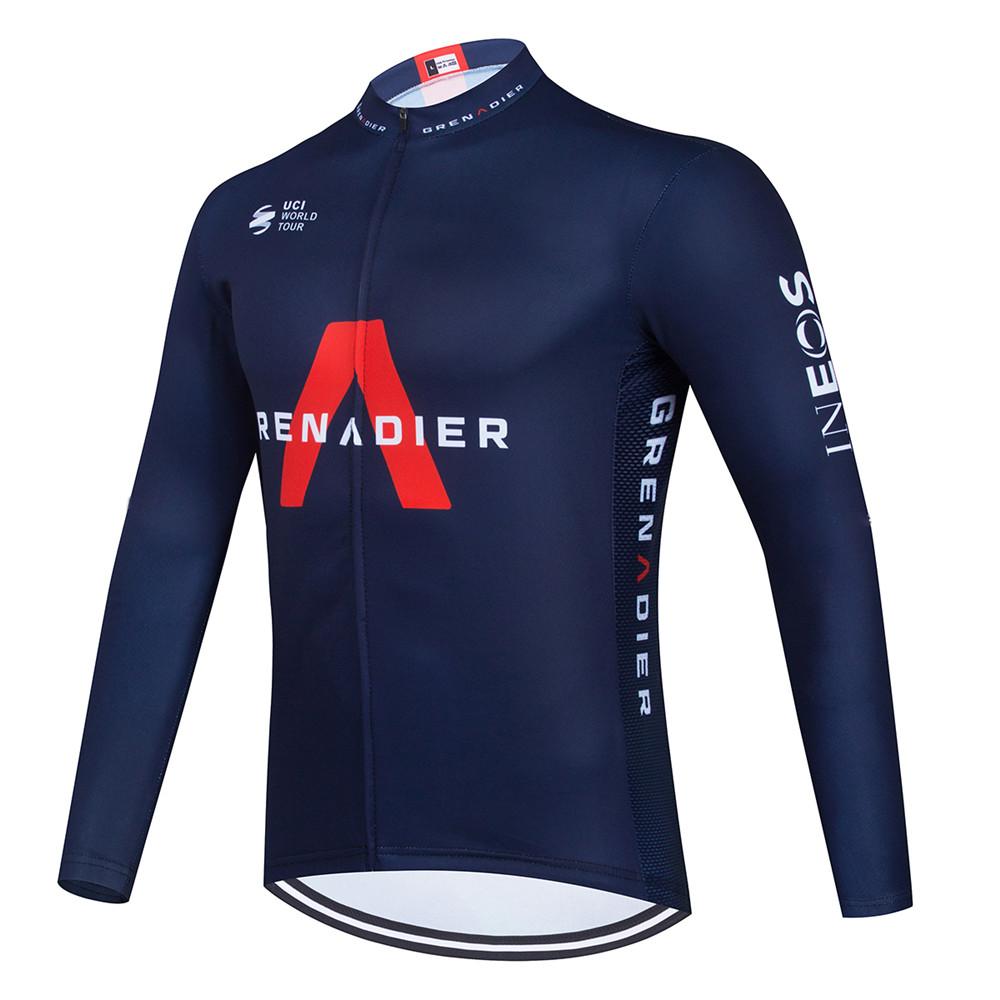 Ineos Team Long Sleeve Cycling Jersey Set for Men, MTB Bike Clothing, Bicycle Wear, 19D Gel Bib Pants 2026