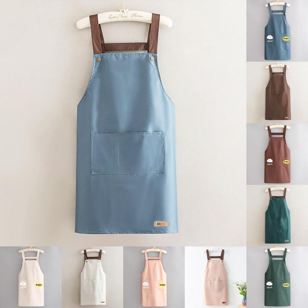 Waterproof Household Printed Oilresistant Kitchen Apron Work Easy Storages