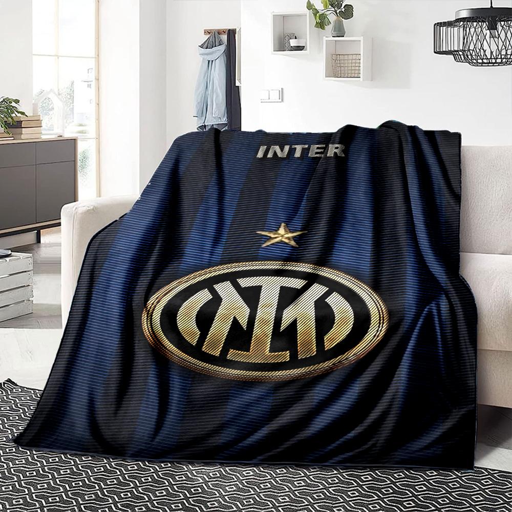 Coperte con Emblema Inter Milan Flanella Stampata Traspirante Calda Coperta da Divano per Casa Ufficio Coperte da Letto 0708a102