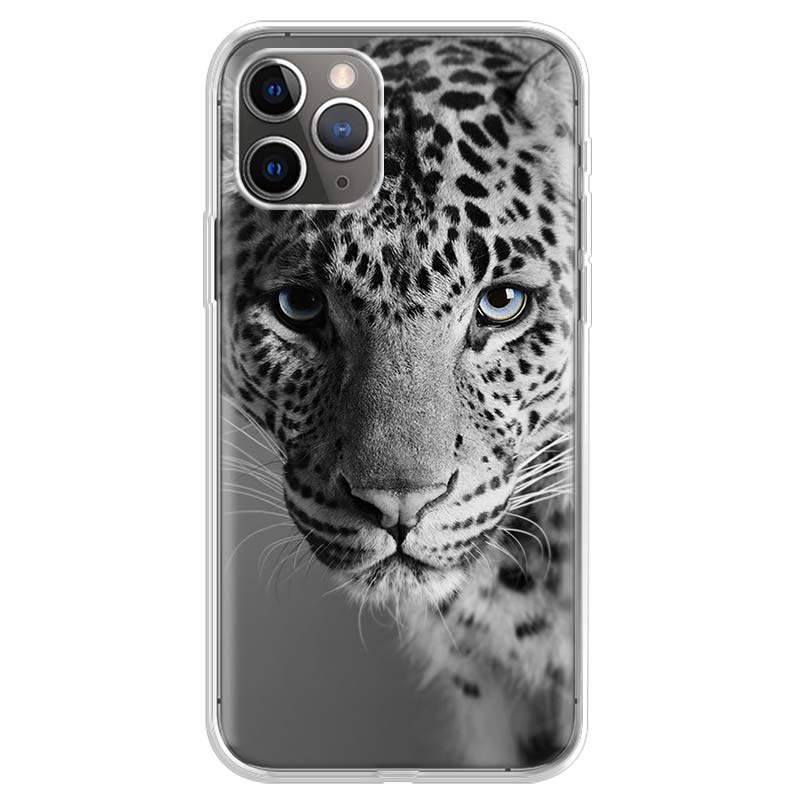 Animal Lions and Cheetahs Phone Case For iPhone 17 Air 11 13 Mini 14 15 Plus 16 12 Pro Max 16E SE 7 8 Pattern Soft TPU Back Cove