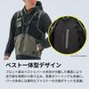 RS TAICHI Motorcycle Wear Riding Jacket Breathable Mesh CE Protector Hood Fixable Overlap Mesh Parka RSJ347 XL Spring/Summer Built-in BLACK/BLACK