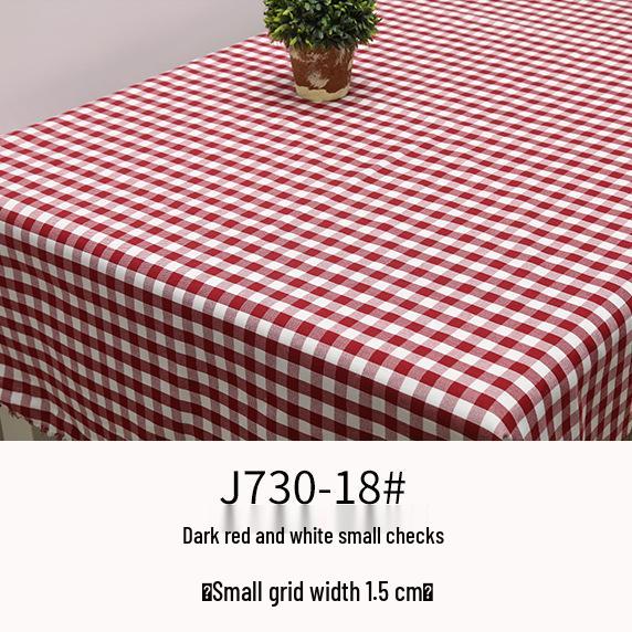 Plaid Cotton Linen Tablecloth, Throw Pillow, Cushion, and Pillowcase Fabric