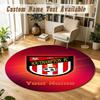Round Rug Custom NameSouthampton FC Pattern Non Slip Carpet Home Floor Decor