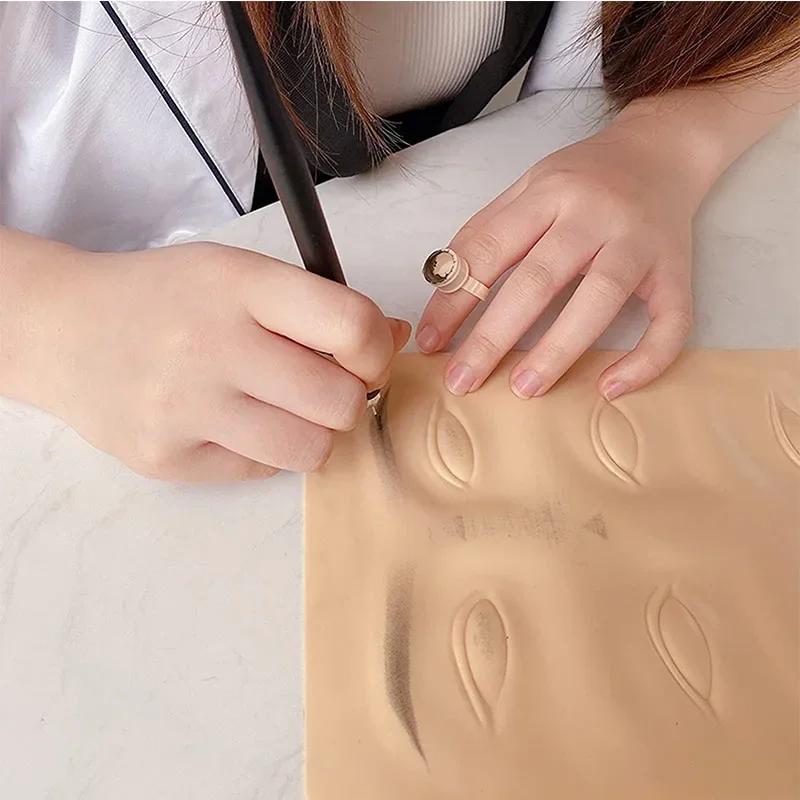 Tattoo Practice Skin Microblading Supplies Eyebrow Eyeliners Practice Latex Skin Permanent Makeup Eyebrow Tattoo Training Tool
