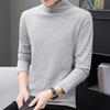 Men's Top Solid Color Half Turtleneck Long Sleeve Trendy Versatile Warm Base Shirt for Autumn Winter