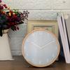 Wooden Table Clock 8Inch Battery Operated Modern Simple Wall Clock for Bedroom