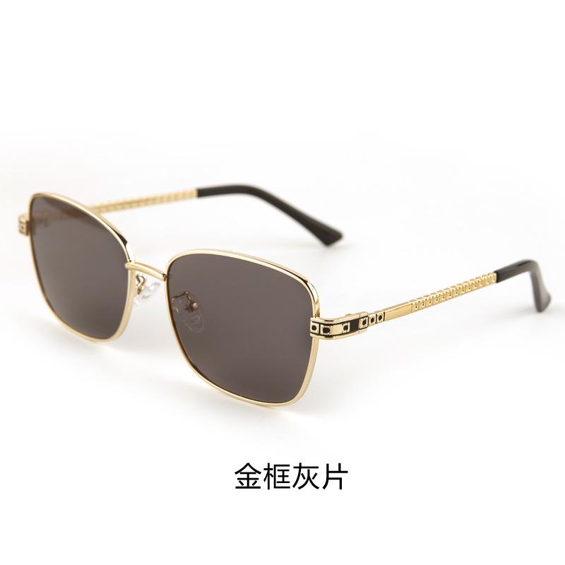 Fashion trend European beautiful women's metal sunglasses high sense street shot sunscreen anti-ultraviolet sunglasses men