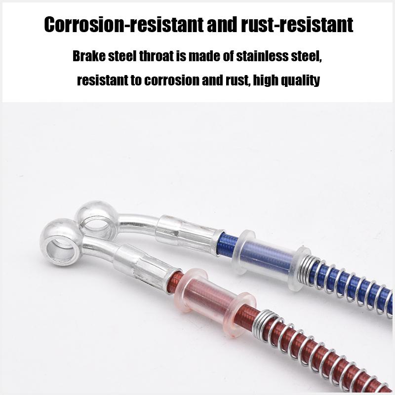 

USERX Motorcycle Dirt Bike Braided Brake Hose Line Steel Brake multicolor cable Hydraulic Banjo pipe motorcycle Universal Racing Orange 80cm