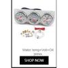 Triple Auto Gauge Set Oil Pressure Water Temp Amp Meter  2" Chrome Panel with White Face TT101324