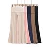 Korean Style Elegant Patchwork Mesh Flare Yoga Pants - Women's Retro Slimming Drape Two-Piece Look