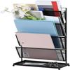 File Organizer Desk Vertical File Folder Holder Standing Mail Organizer Countertop Paper Office Desk Organizer and Accessori