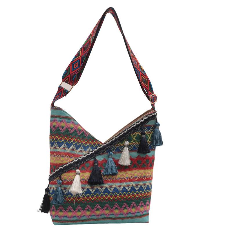 High End Ethnic Style Bag for Women New Commuter Tote Bag for Women Ins Large Capacity Single Shoulder Crossbody Bag for Women