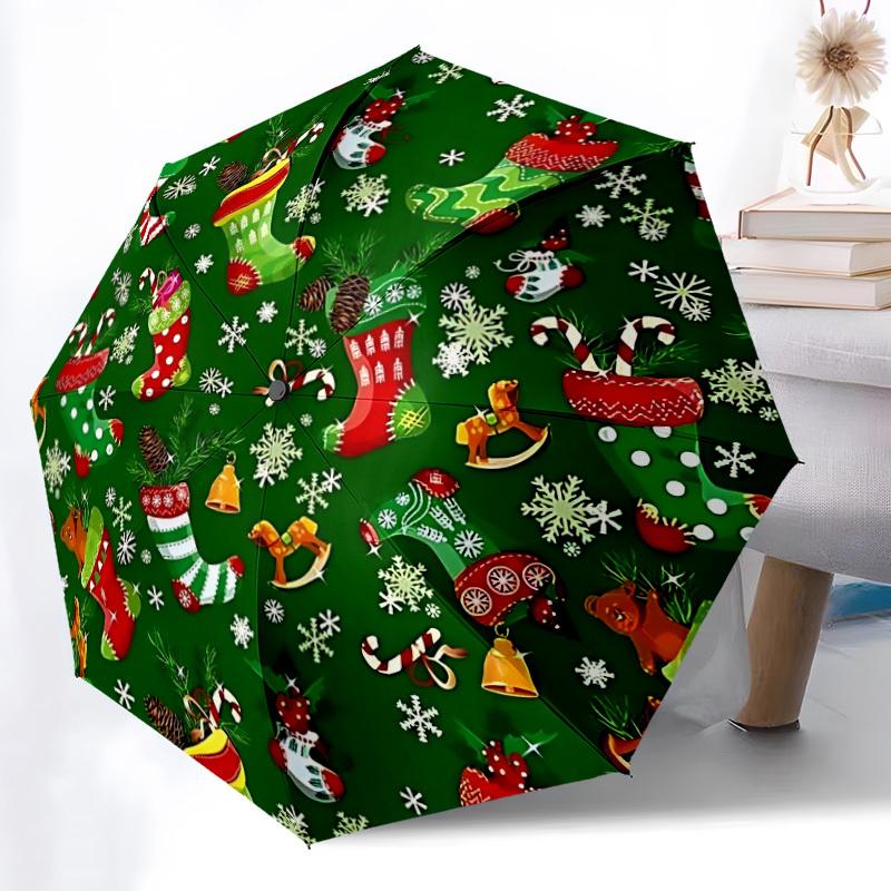 

1pc Stockings Automatic Folding Umbrella Durable Iron Frame,All Seasons Home Travel Outdoor Multifunctional Umbrella yy251115196
