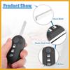 3 Buttons Keyless Entry Remote Key Fob Shell Case Cover for Ram ProMaster 1500 2500 3500 2015-2019 for Fiat Ducato Bravo 500L - Pack of 1 Black