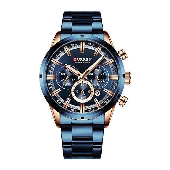 CURREN Men s Watch Sports Quartz Chronograph Watch Luminous Hands Fashion Stainless Steel Date