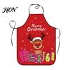 Oil Proof Cooking Cover Christmas Apron with Santa Gingerbread Prints, Waterproof Resistant Holiday Apron, Adjustable Tie for Kitchen Baking