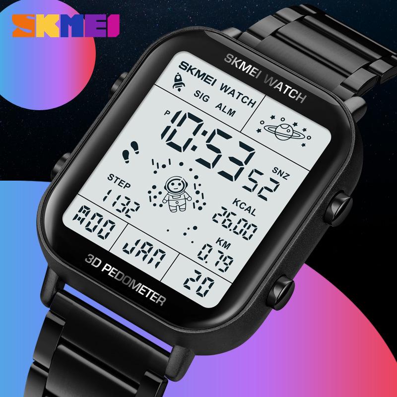 Skmei Men's Multifunctional Sports Watch with Pedometer, Waterproof, Electronic Display, and Calorie Calculator