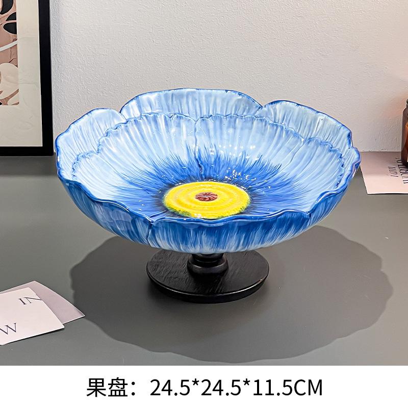 Flower Ceramic Fruit Plate Cake Stand