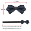 [Allegra K] Bow Tie, Striped, Pointed, Adult, Wedding, Party, Men's, Blue, Free Size