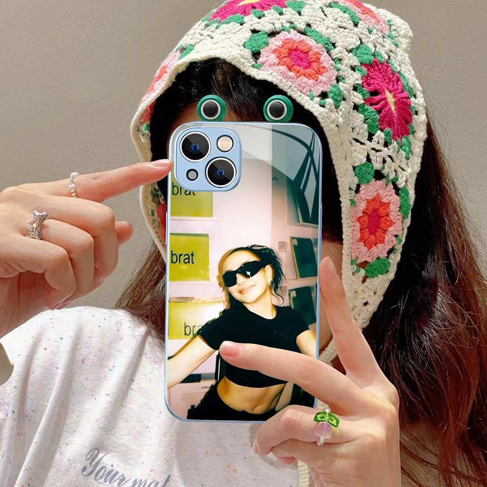 British Pop C-CharliS-XCX Singer For IPhone 14 13 12 Mini 11 Pro XS Max X XR 14 Plus Tempered Glass Cover