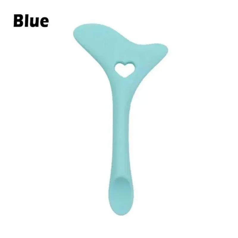 Silicone Multifunctional 4 In 1 Tool for Face Cream Spoon Eyeline Eyelashes Stencils Lipstick Wearing Aid Makeup Assistance Tool