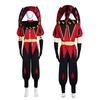 The Freak Circus Harlequin Clown Costume Full Set Pierrot Jester Unisex Cosplay Outfit Halloween Carnival Fancy Dress Jumpsuit