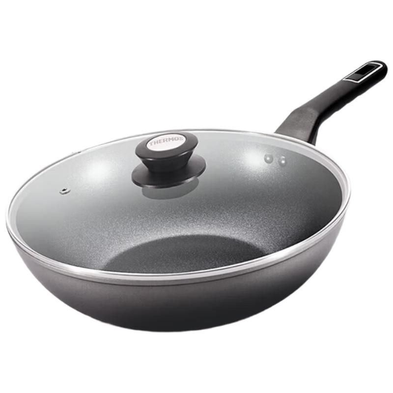 THERMOS Blue Diamond Non-Stick Wok with Lid