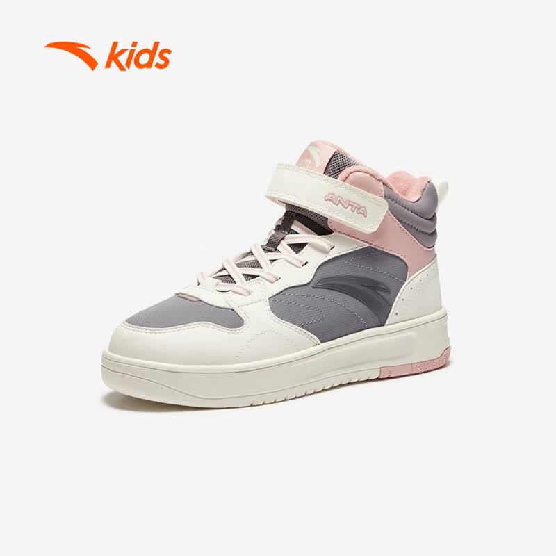 Anta Kids High-Top Winter Warm Cotton Skate Shoes 34