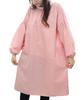 [ON NISHIKI] Women's Stylish and Cute Seersucker Apron, 2-Way Design, Quick-Drying, Wrinkle-Resistant, Loose Fit, Long Length, with Pockets, Smock-Sty