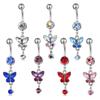 Butterfly Dangle Belly Button Ring
